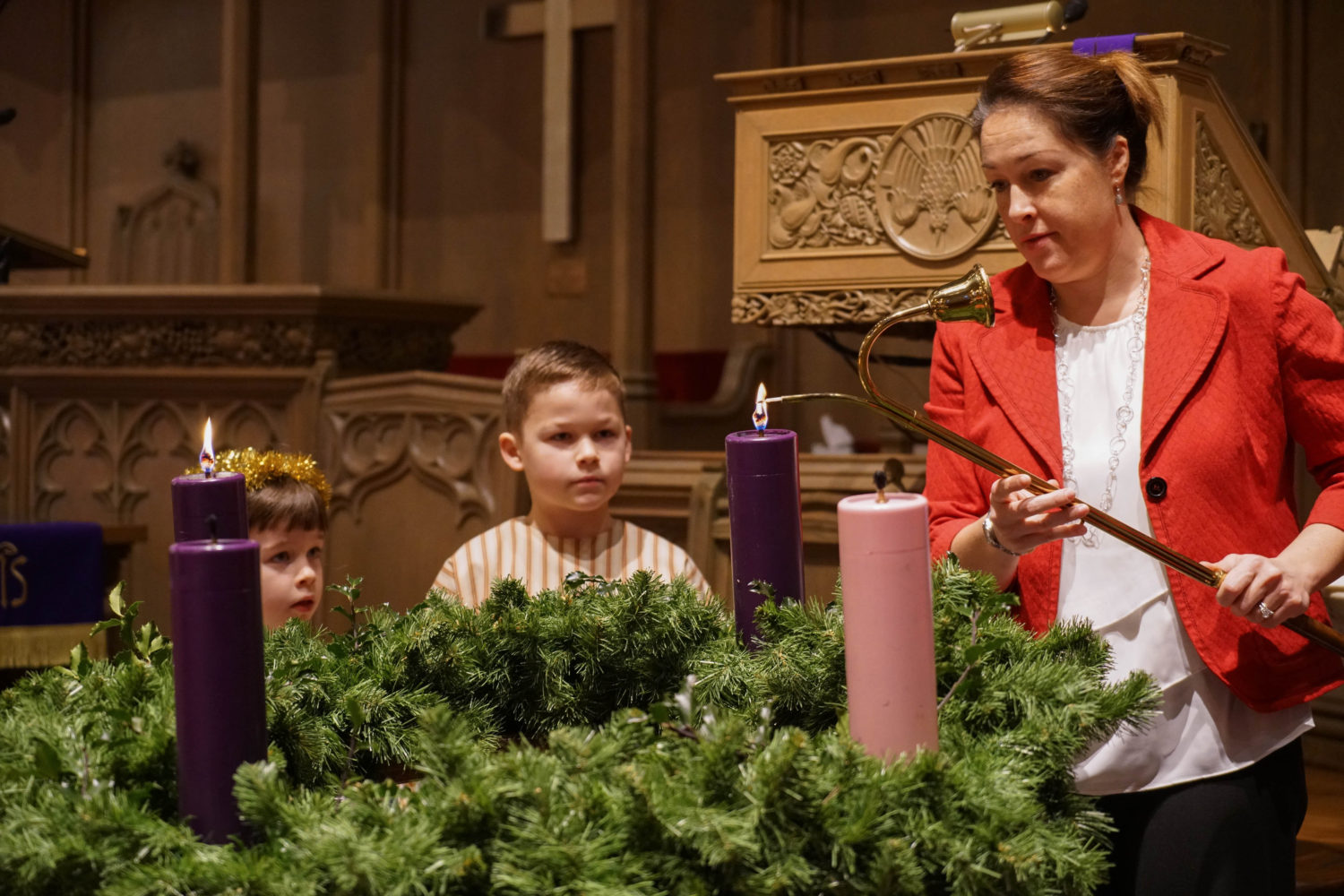 Advent Candle Lighting Sewickley Presbyterian